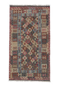  104X190 Kilim Afghan Old Style Rug Brown/Dark Red Afghanistan Carpetvista
