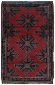  Baluch Rug 93X137 Wool Black/Dark Red Small Carpetvista