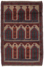 89X134 Belutsch Teppich Orientalischer Schwarz/Braun (Wolle, Afghanistan) Carpetvista
