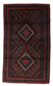 105X178 Baluch Rug Oriental Black/Dark Red (Wool, Afghanistan) Carpetvista