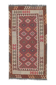 絨毯 キリム アフガン オールド スタイル 106X204 ダークレッド/茶色 (ウール, アフガニスタン)
