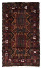 103X179 Belutsch Teppich Orientalischer Schwarz/Dunkelrot (Wolle, Afghanistan) Carpetvista