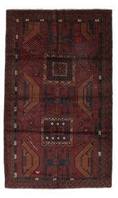 絨毯 バルーチ 113X187 ブラック/ダークレッド (ウール, アフガニスタン)