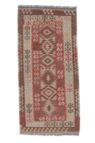 98X213 Kelim Afghan Old Style Teppe Orientalsk Mørk Rød/Brun (Ull, Afghanistan) Carpetvista