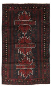 110X184 Belutsch Teppich Orientalischer Schwarz/Dunkelrot (Wolle, Afghanistan) Carpetvista