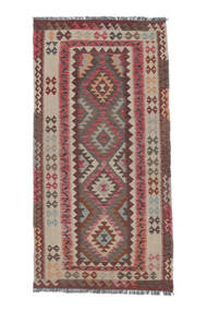 Alfombra Oriental Kilim Afghan Old Style 104X203 Rojo Oscuro/Marrón (Lana, Afganistán)