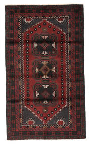 109X186 Baluch Rug Oriental Black/Dark Red (Wool, Afghanistan) Carpetvista