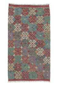 絨毯 キリム アフガン オールド スタイル 102X185 茶色/ダークレッド (ウール, アフガニスタン)