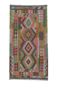 98X195 Kelim Afghan Old Stil Teppich Orientalischer Dunkelrot/Dunkelgrün (Wolle, Afghanistan) Carpetvista