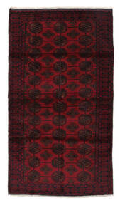 絨毯 オリエンタル バルーチ 97X179 ブラック/ダークレッド (ウール, アフガニスタン)