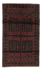 102X178 Belutsch Teppich Orientalischer Schwarz/Dunkelrot (Wolle, Afghanistan) Carpetvista