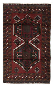 絨毯 バルーチ 112X194 ブラック/ダークレッド (ウール, アフガニスタン)