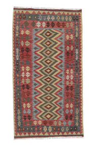  Oriental Kilim Afghan Old Style Rug 102X194 Dark Red/Brown Wool, Afghanistan Carpetvista