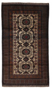  Oriental Baluch Rug 109X185 Black/Brown Wool, Afghanistan Carpetvista