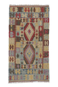  Orientalsk Kelim Afghan Old Style Teppe 97X182 Brun/Mørk Rød Ull, Afghanistan Carpetvista