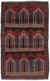  Baluch Rug 89X144 Wool Black/Dark Red Small Carpetvista
