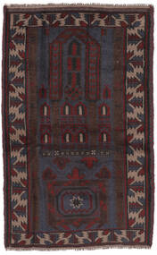  Baluch Rug 87X136 Wool Black/Brown Small Carpetvista