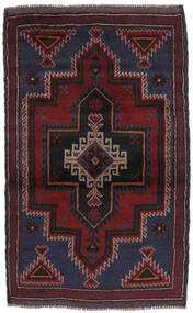  Baluch Rug 86X132 Wool Black/Dark Red Small Carpetvista