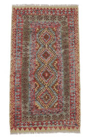 99X192 絨毯 キリム アフガン オールド スタイル オリエンタル ダークレッド/茶色 (ウール, アフガニスタン) Carpetvista