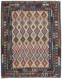  Ćilim Afghan Old Style Tepih 248X292 Vuneni Crna/Tamno Crvena Veliki Sag Carpetvista