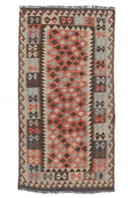 絨毯 オリエンタル キリム アフガン オールド スタイル 103X201 茶色/オレンジ (ウール, アフガニスタン)