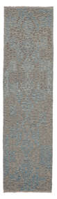  Orientalischer Kelim Afghan Old Stil Teppich 78X293 Läufer Dunkelgrau/Dunkelgelb Wolle, Afghanistan Carpetvista
