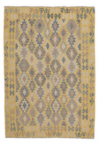 Kilim Afghan Old Style Tappeto 205X297 Di Lana Marrone/Arancione Carpetvista