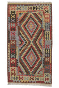 Kelim Afghan Old Style Matot Matto 109X203 Tummanpunainen/Vihreä Villa, Afganistan Carpetvista