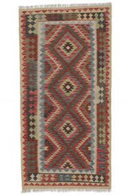 101X204 絨毯 キリム アフガン オールド スタイル オリエンタル ダークレッド/茶色 (ウール, アフガニスタン) Carpetvista