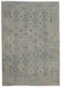 205X291 絨毯 オリエンタル キリム アフガン オールド スタイル ダークグレー/ダークイエロー (ウール, アフガニスタン) Carpetvista
