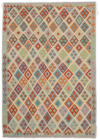  Kilim Afghan Old Style Tappeto 203X292 Di Lana Giallo Scuro/Arancione Carpetvista