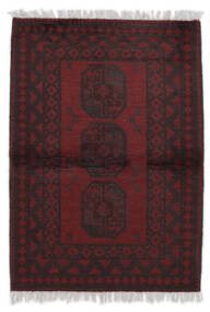  Afghan Fine Rug 103X145 Wool Black/Dark Red Small Carpetvista