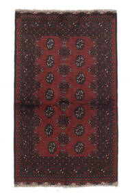  Itämainen Afghan Fine Matot Matto 87X145 Musta/Tummanpunainen Villa, Afganistan Carpetvista