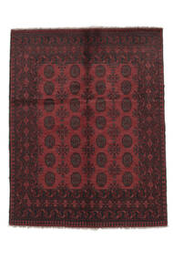  Afghan Fine Rug 150X190 Wool Black/Dark Red Small Carpetvista