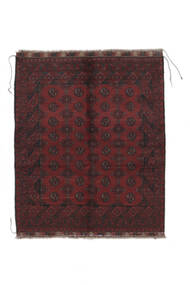  150X177 Afghan Fine Rug Black/Dark Red Afghanistan Carpetvista