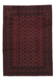 絨毯 オリエンタル アフガン Fine 200X281 ブラック/ダークレッド (ウール, アフガニスタン)