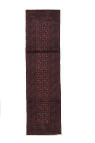 77X288 Afghan Fine Rug Oriental Runner
 Black (Wool, Afghanistan) Carpetvista