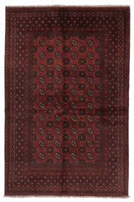 157X244 Alfombra Afghan Fine Oriental Negro/Rojo Oscuro (Lana, Afganistán) Carpetvista