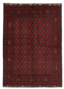 169X231 Χαλι Afghan Fine Ανατολής Μαύρα/Σκούρο Κόκκινο (Μαλλί, Αφγανικά) Carpetvista