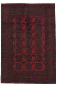  Afghan Fine Matot 198X285 Musta/Tummanpunainen Carpetvista