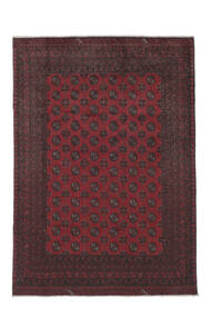 203X290 Χαλι Afghan Fine Ανατολής Μαύρα/Σκούρο Κόκκινο (Μαλλί, Αφγανικά) Carpetvista