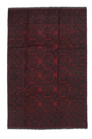  201X300 Afghan Fine Rug Black/Dark Red Afghanistan Carpetvista