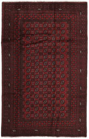 188X298 Afghan Fine Teppe Orientalsk Svart/Mørk Rød (Ull, Afghanistan) Carpetvista