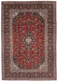 Tapete Kashan 206X299 Vermelho Escuro/Preto (Lã, Pérsia/Irão)