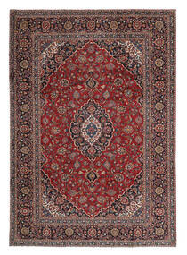 Tapete Persa Kashan 240X342 Vermelho Escuro/Preto (Lã, Pérsia/Irão)