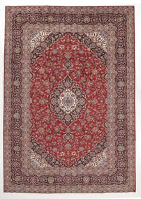  Orientalsk Keshan Tæppe 245X353 Mørkerød/Brun Uld, Persien/Iran Carpetvista