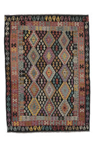 207X287 Tapete Oriental Kilim Afegão Old Style Preto/Castanho (Lã, Afeganistão) Carpetvista