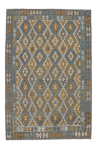 201X297 Kilim Afghan Old Style Rug Oriental Brown/Dark Grey (Wool, Afghanistan) Carpetvista