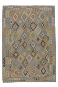 Kilim Afghan Old Style Rug 205X295 Brown/Dark Yellow Wool, Afghanistan Carpetvista