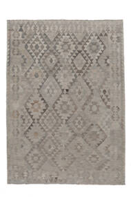 214X291 Kilim Afghan Old Style Rug Oriental Brown/Dark Grey (Wool, Afghanistan) Carpetvista